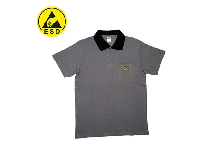 ESD POLO T-SHİRT - GREY _ XL