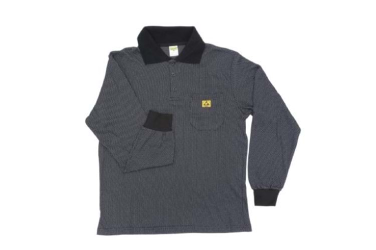 ESD POLO UZUN KOL T-SHIRT - BLACK _ M