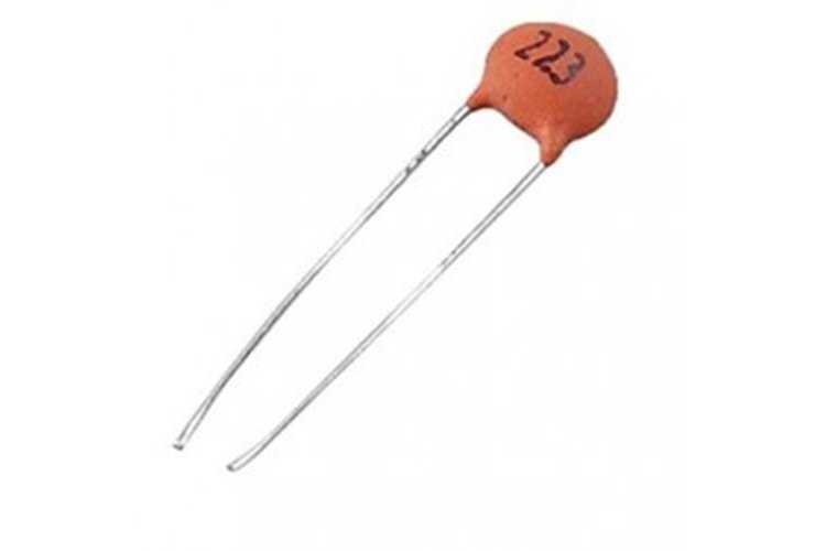 CAP. 22nF 50V ±%20 5mm DISC TYPE THT