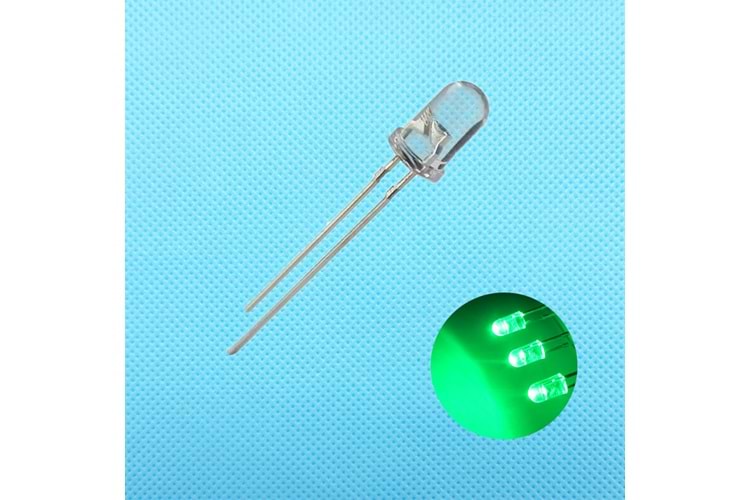 LED GREEN 3mm ULTRA SHINE THT