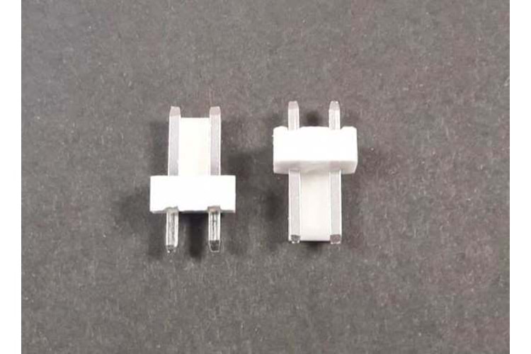 CONN 2P 3.96MM 180* 13MM WHITE TIN MALE THT