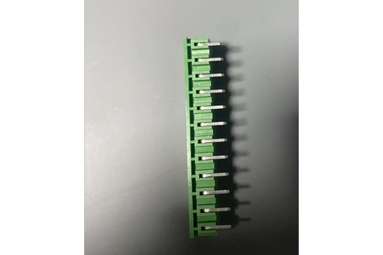TERM 12P 5.08MM 90* GREEN OPEN MALE THT