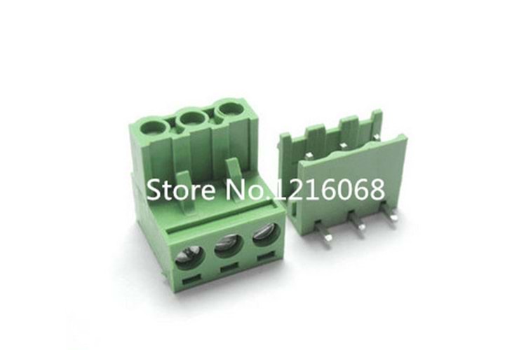 TERM 3P 5.08MM 90* GREEN OPEN MALE THT