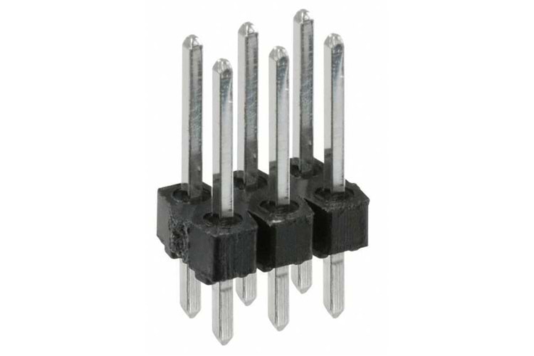 PIN HEADER 2x3 2.54mm 180° 12 mm MALE THT
