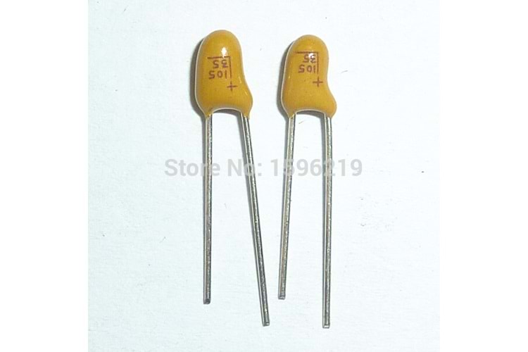 CAP TANTAL 1uF 35V THT