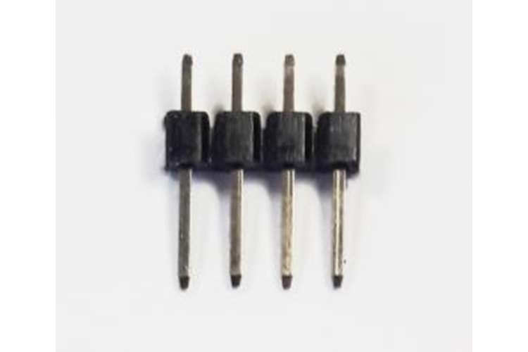 HEADER 1X4 2.54MM 180* 12MM MALE THT