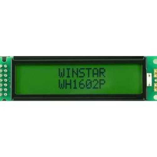LCD MOD LIGHT YELLOW GREEN 16*2 80x36x13,5mm LCD THT