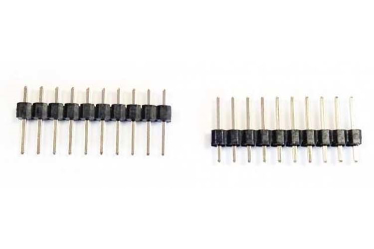 PIN HEADER 1x10 2.54mm 180° 12 mm MALE