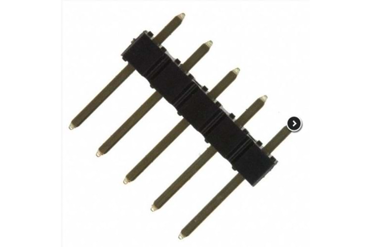 PIN HEADER 1x5 2.54mm 180° 12mm MALE THT
