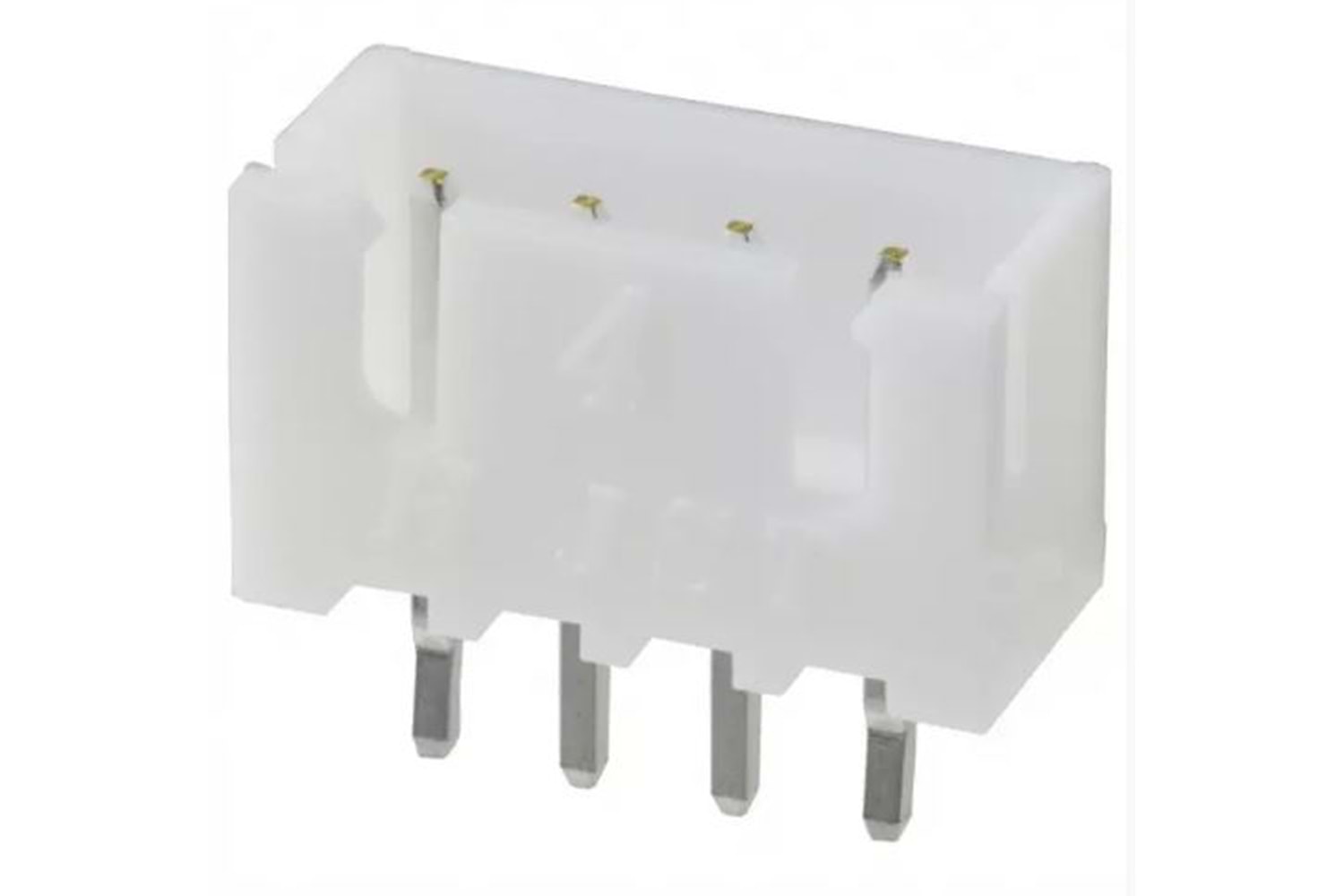 CONN 4P 2.50MM 180* WHITE TIN MALE THT