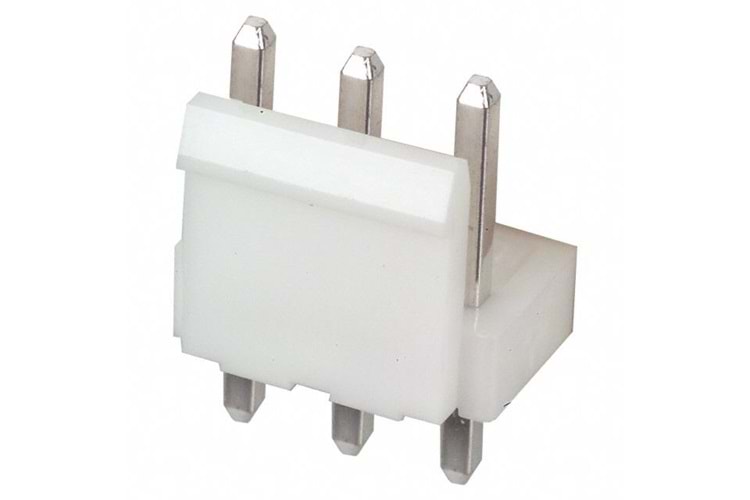 CONN 3P 3.96MM 180° WHITE TIN MALE THT