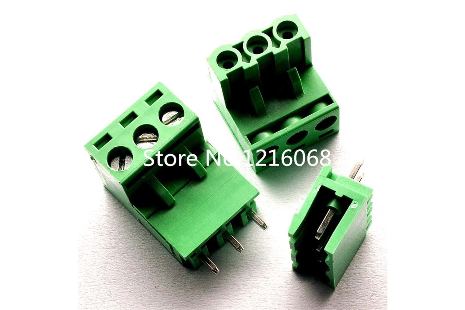TERM 3P 5.08MM 180* GREEN OPEN MALE THT