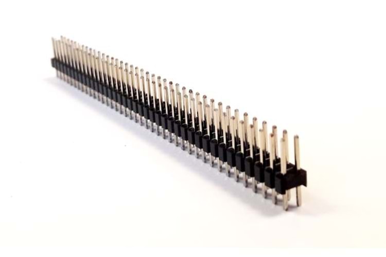 PIN HEADER YELLOW 2x40 2.54mm 180° 12 mm MALE