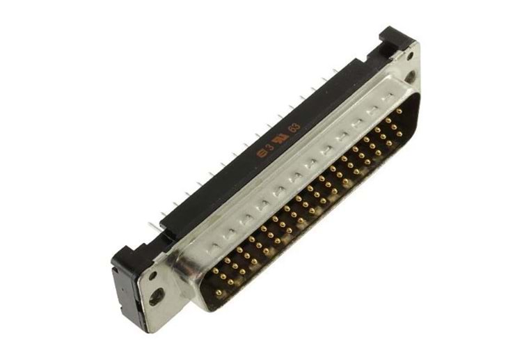 CONN 50 PIN D-SUB PLUG VERT SLDR MALE THT