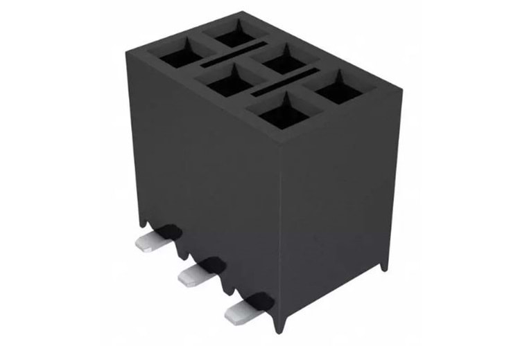 CONN 6P 2.54mm 180° FEMALE THT