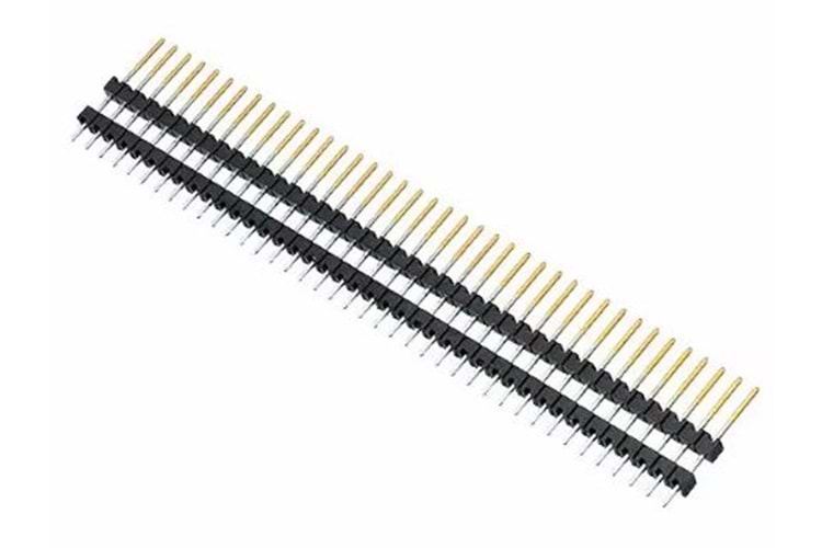 HEADER 1x40 2.54MM 180* MALE SPACER THT