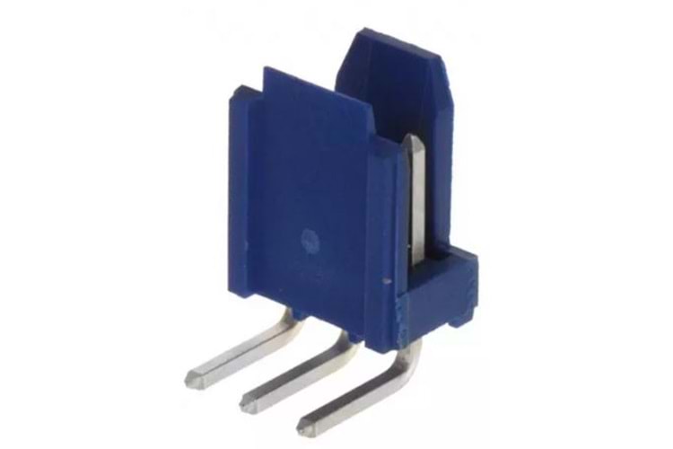 CONN HEADER 3P 2.54mm 90° BLUE MALE R/A THT