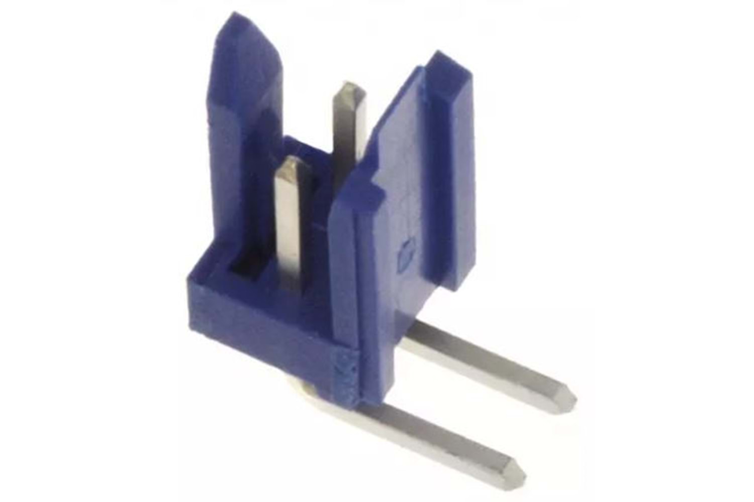 CONN HEADER 2P 2.54mm 90° BLUE MALE R/A THT