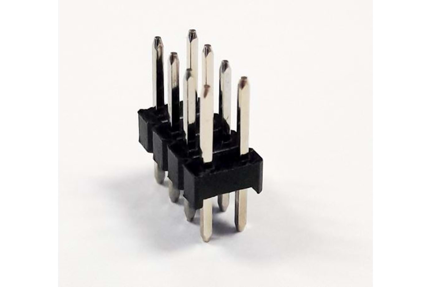 HEADER 8P 2X4 2.54MM 11.5mm 180* MALE THT