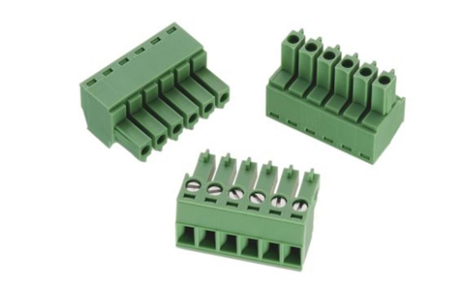 TERM 8P 7.62MM 90* GREEN CLOSED MALE THT