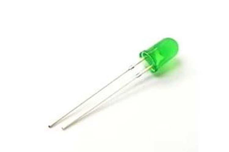 LED GREEN DIFFUSED 5mm THT