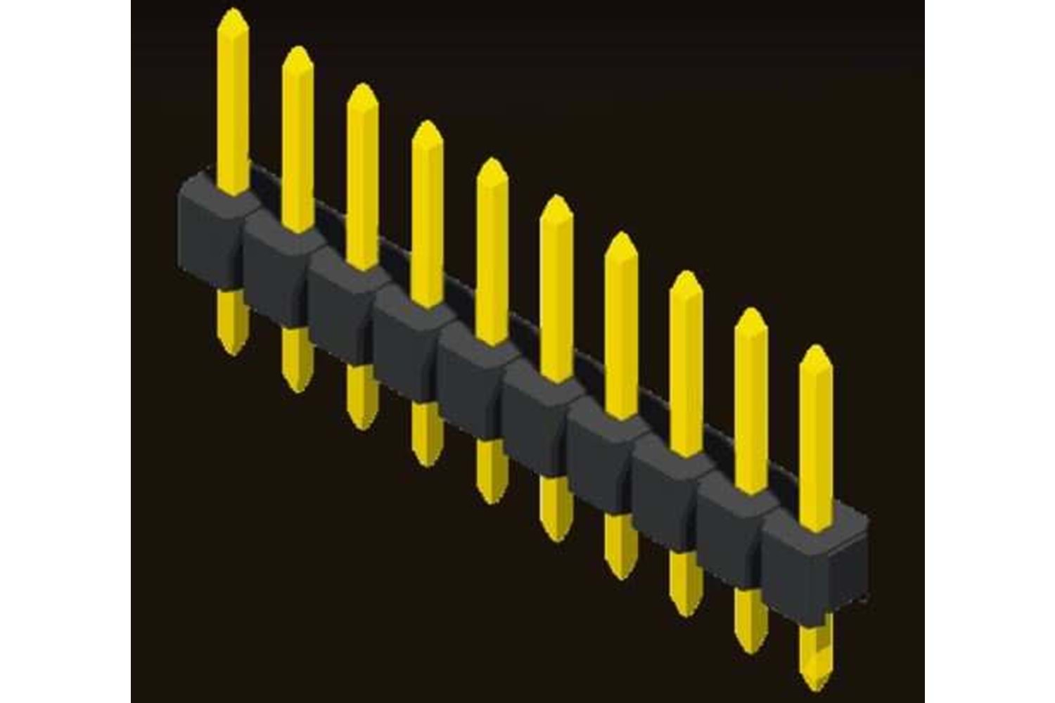 PIN HEADER 5PIN(1x5) 2.54mm THT V/T MALE 180°