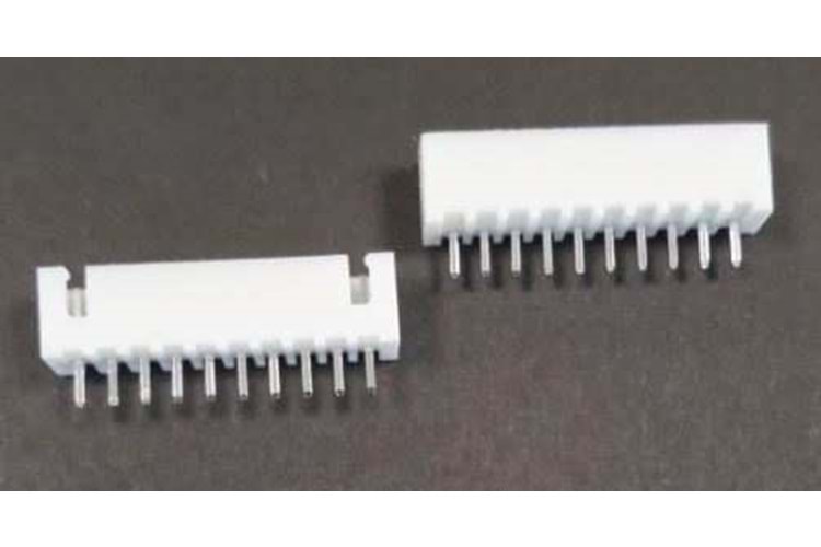CONN 10P 2.50MM 180* WHITE TIN MALE THT