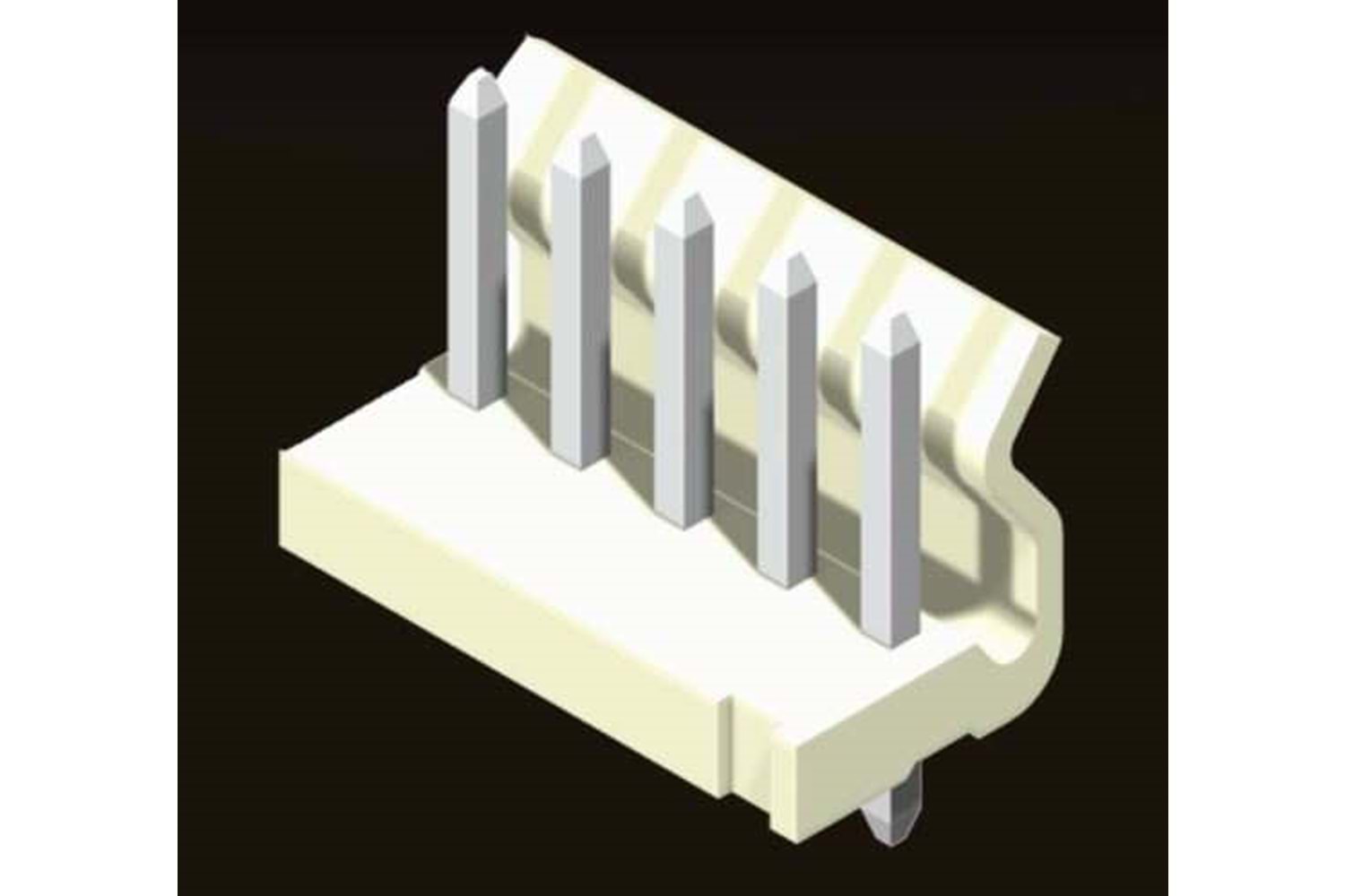 CONN 5P 3.96MM 180* WHITE TIN MALE THT