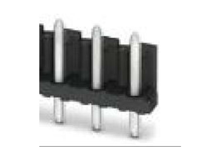 CONN 3PIN 3.96mm 180° BLACK MALE THT