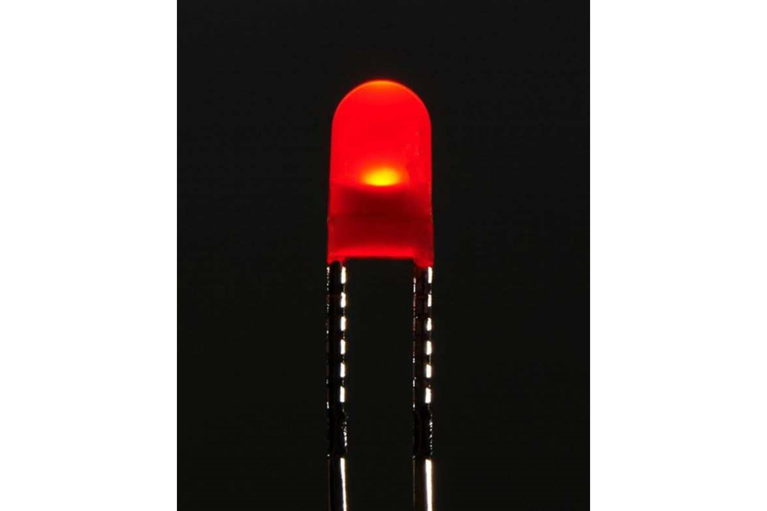 LED RED / DIFFUSED 1.8V 5MM 45mcd 30C THT ( Bacakları kesik var )
