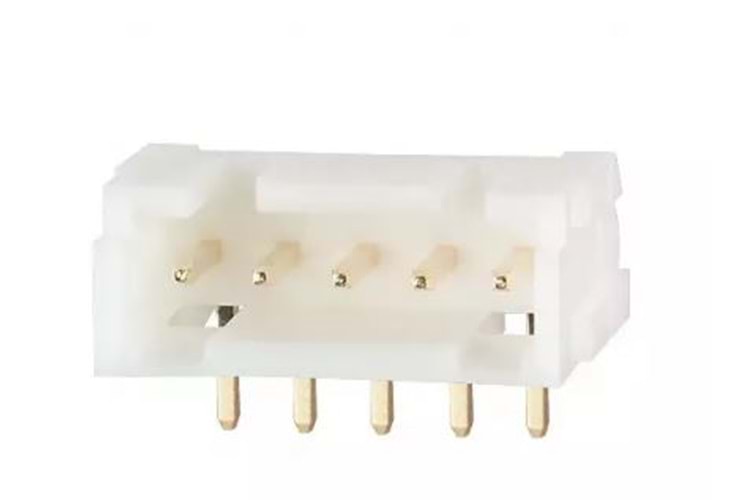CONN 5P 2.50MM 90° WHITE TIN MALE THT