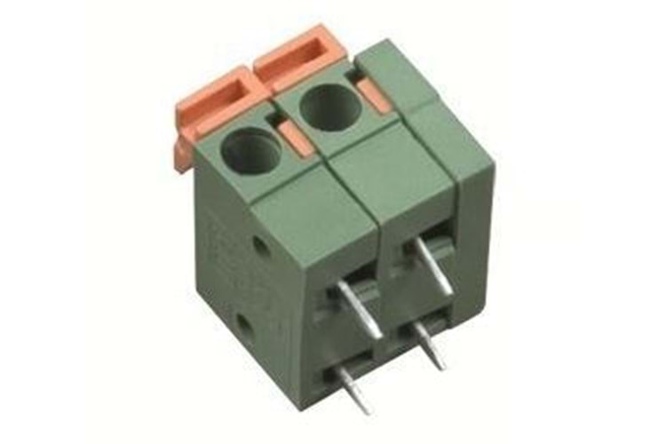 TERM PCB TYPE SPRING 2 P 5.08MM 90* GREEN TERMAL BLOK THT