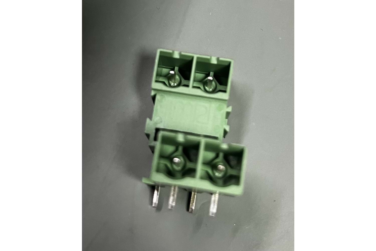 TERM 2P 7.62MM 90* 2xDUBLE CLOSED GREEN MALE THT