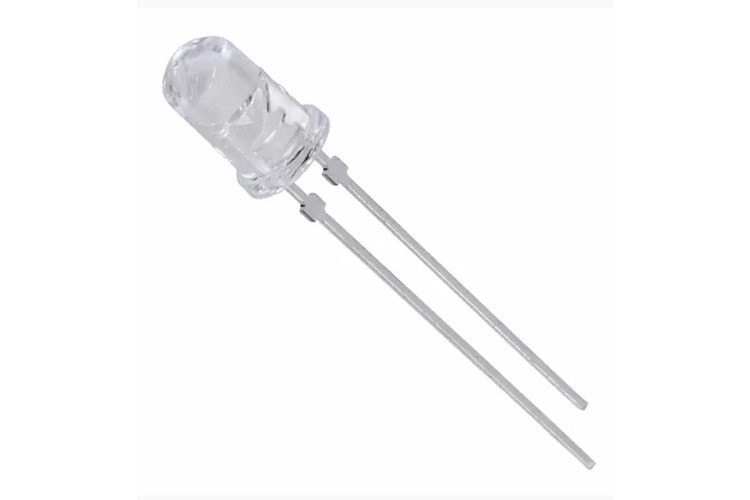 LED RED CLEAR 5mm ROUND TYPE THT
