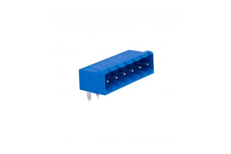KLM OPEN 6PIN 5.08mm 90° BLUE MALE THT