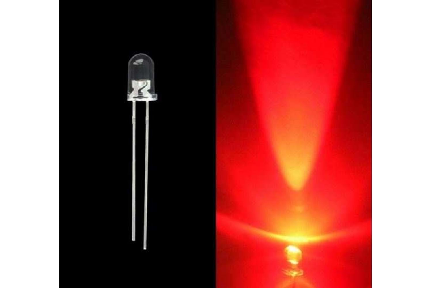 LED 3MM RED WATER CLEAR 1600~2500 mcd SB