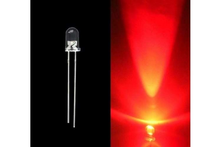 LED 3MM RED WATER CLEAR 1600~2500 mcd SB