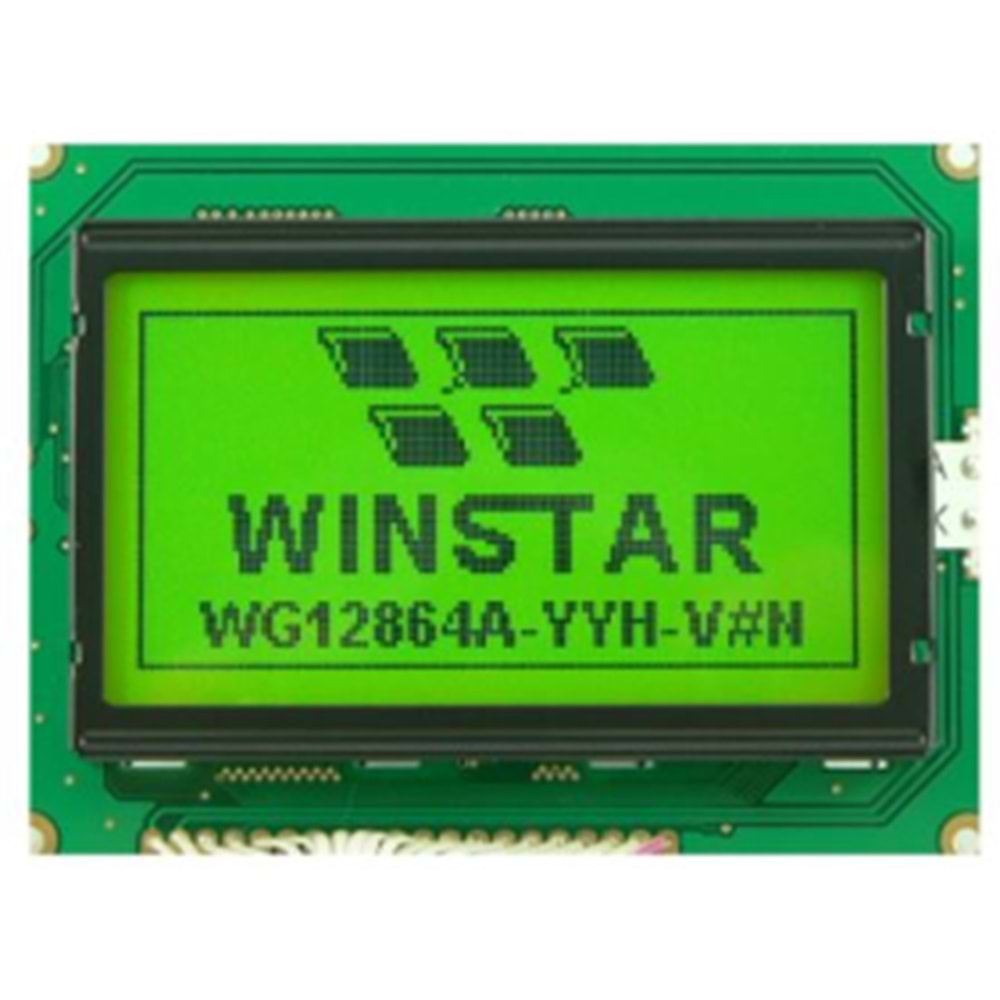 LCD MODGRAP128*64LEDB.LIGHTSTN POSYL-GRN.VOL