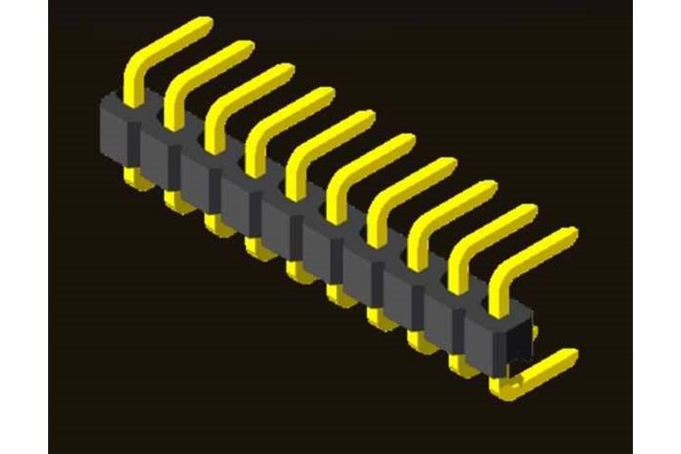HEADER 1x3 2.54MM 90* TIN MALE THT