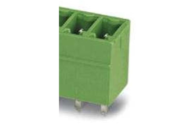 TERM 2P 3.81MM 180* GREEN CLOSED MALE THT