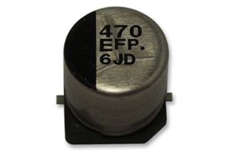 CAP EL 470UF 20% 16V SMD YÜKSEKLİK 7.7mm SMD