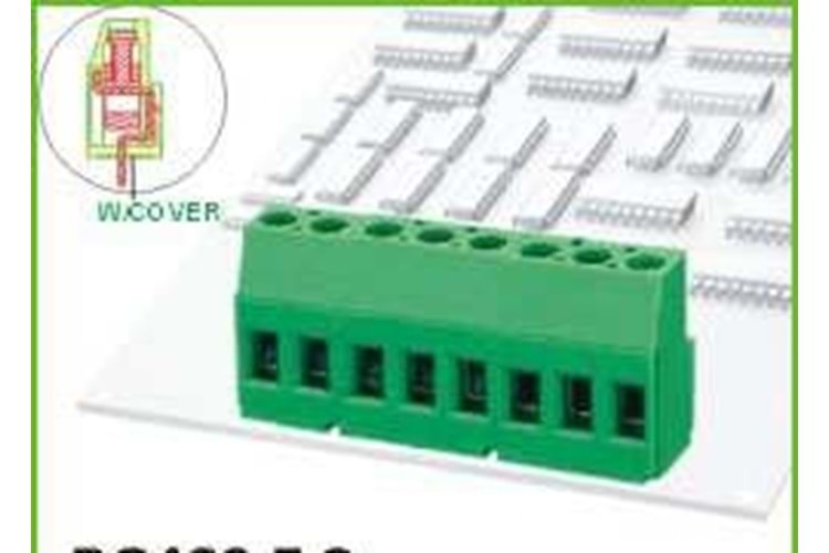 TERM.BLK.5.08MM 3P PCB TYPE 2 BOY GREEN GAOSONG