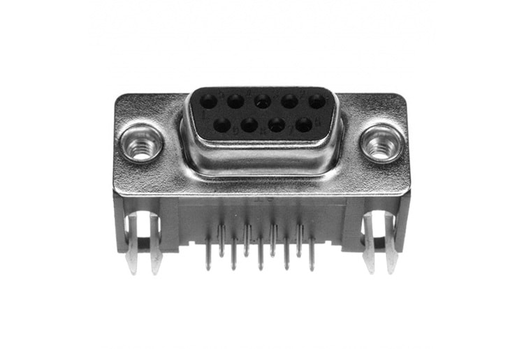 CONN D-SUB RCPT 9POS R/A SOLDER THT