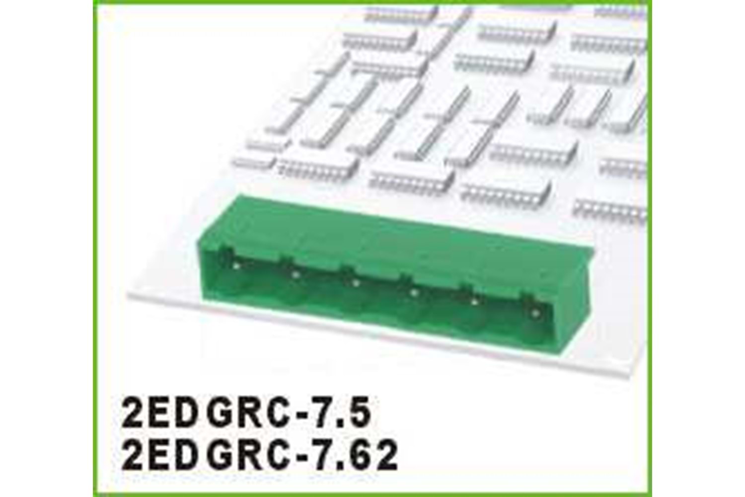 TERM 3P 7.62MM 90* GREEN CLOSED MALE THT