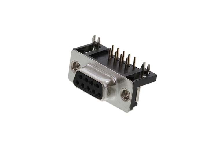 CONN 9P FEMALE ANGLED PCB SOCKET THT