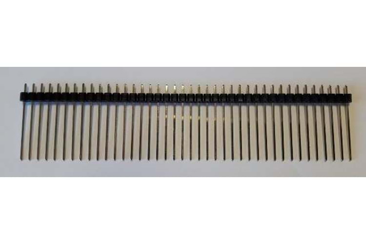HEADER 40P (1X40) 2.54MM 23.50mm 180* MALE THT
