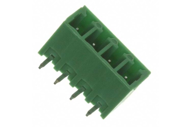 TERM 3P 5.08MM 180* GREEN CLOSED MALE THT