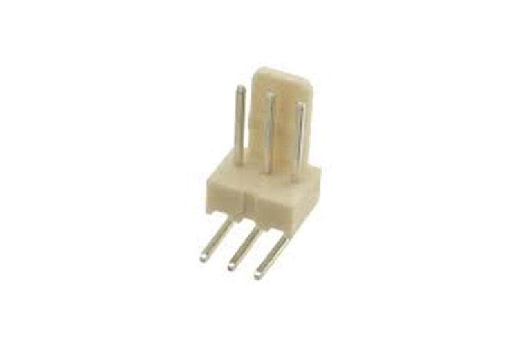 CONN 3P 2.54MM 90* WHITE MALE THT