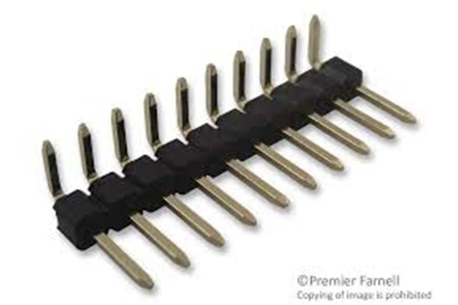 PIN HEADER 1X10 90* 2.54mm THT