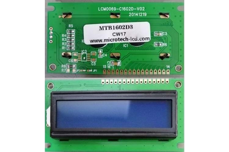 LCD 16X2 84.0X44.0X13.5mm BLUE THT